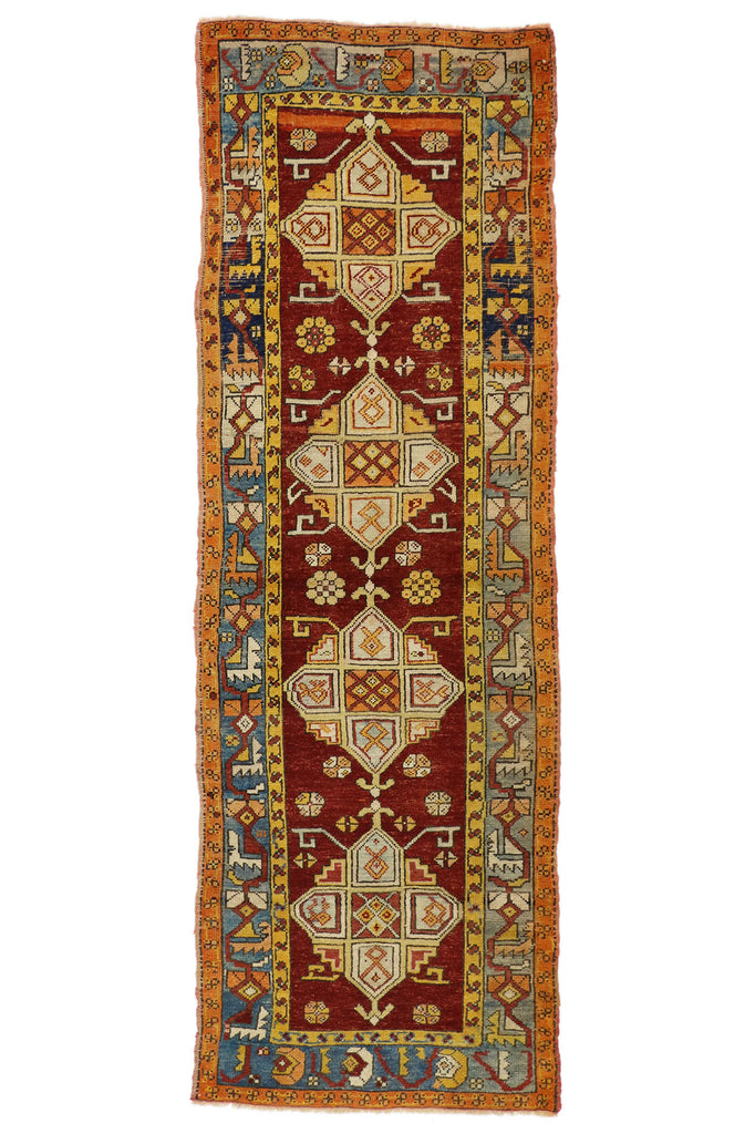 3 x 9 Vintage Turkish Oushak Rug 73673