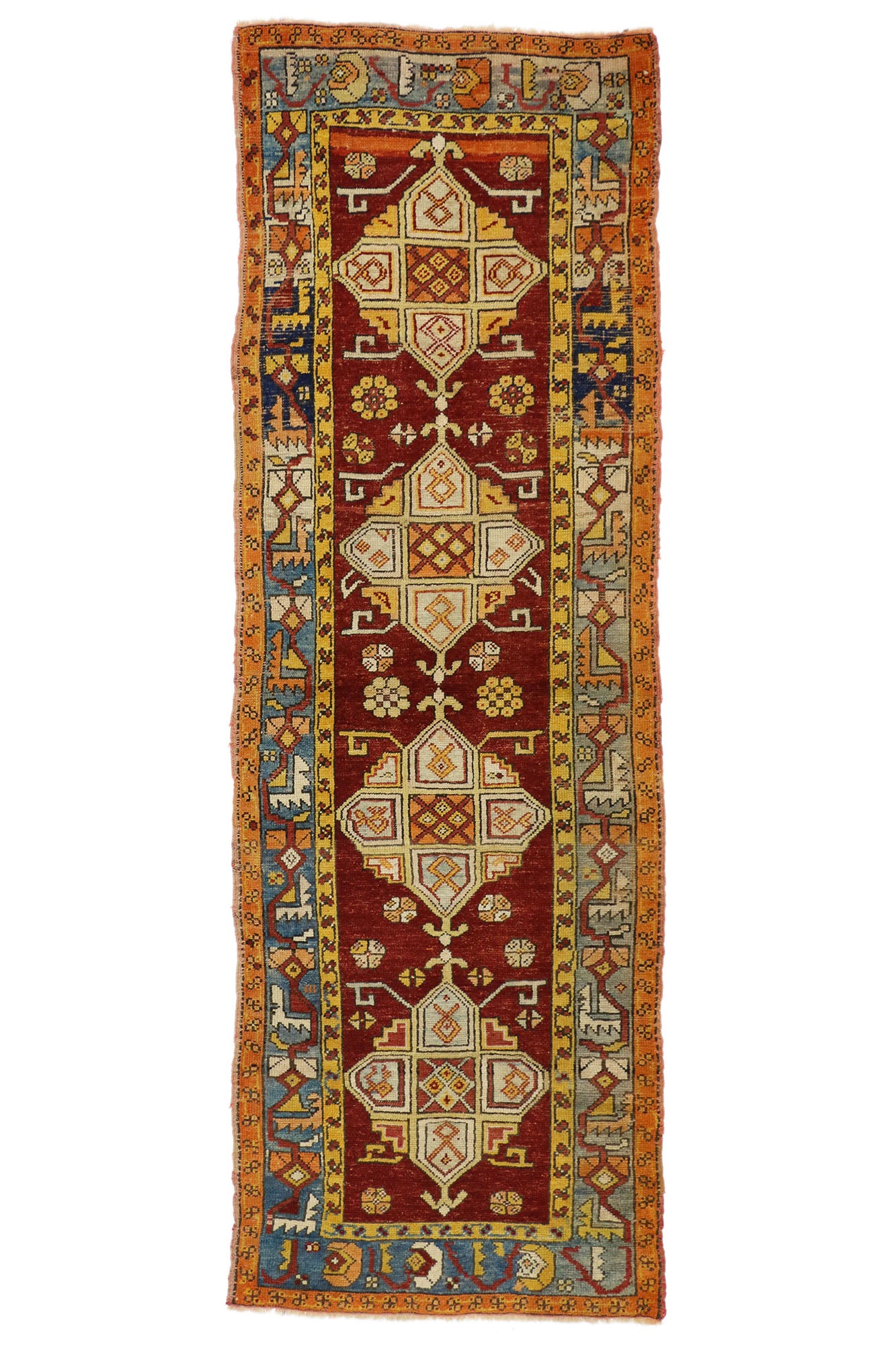 3 x 9 Vintage Turkish Oushak Rug 73673