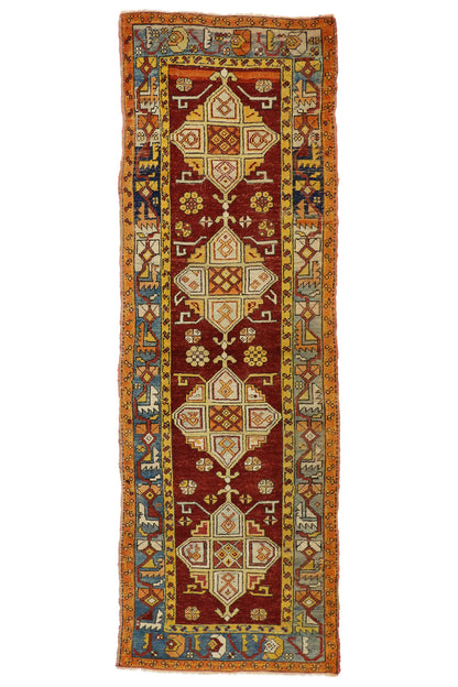 3 x 9 Vintage Turkish Oushak Rug 73673