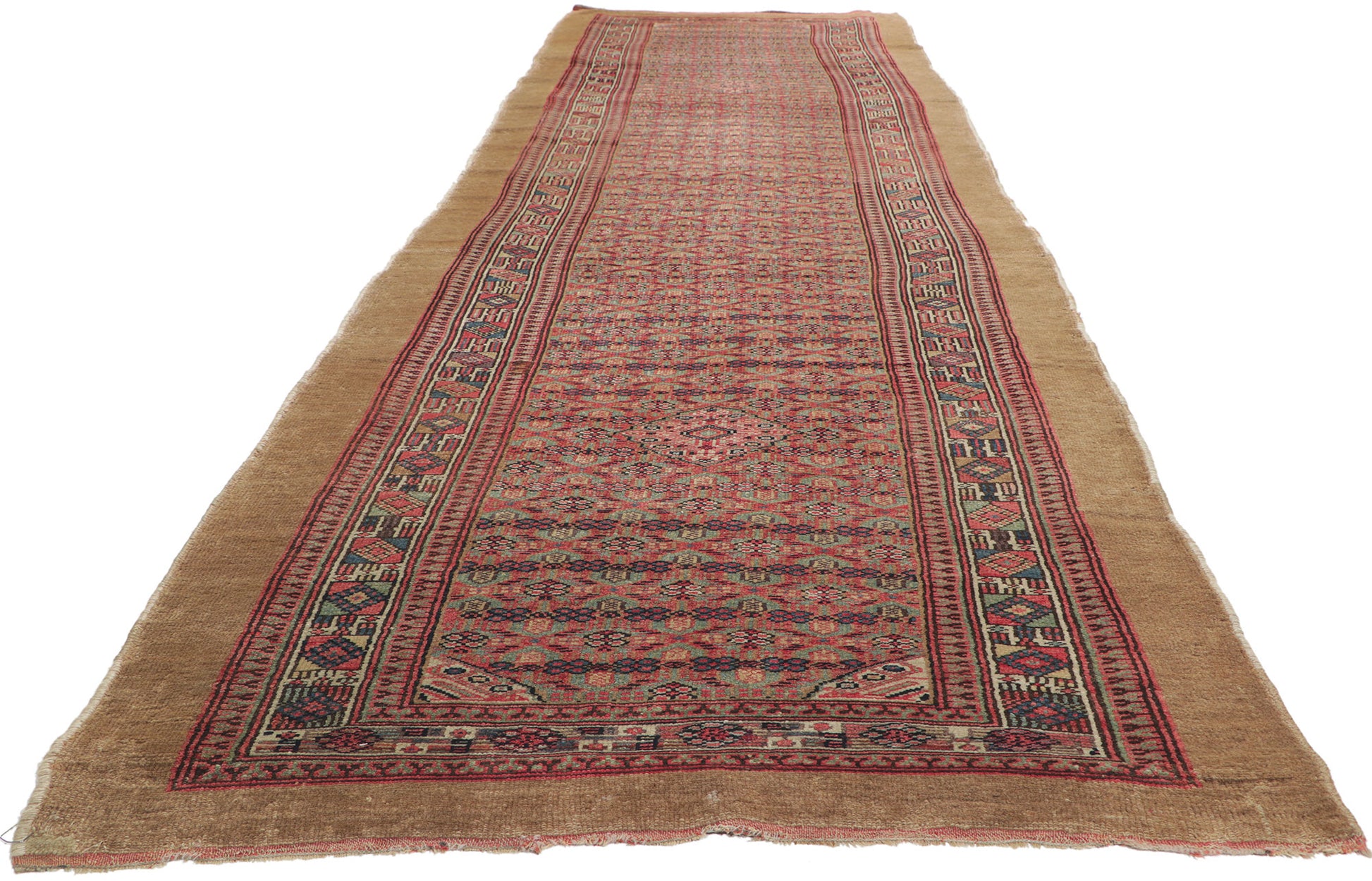 4 x 14 Antique Persian Malayer Runner 78522