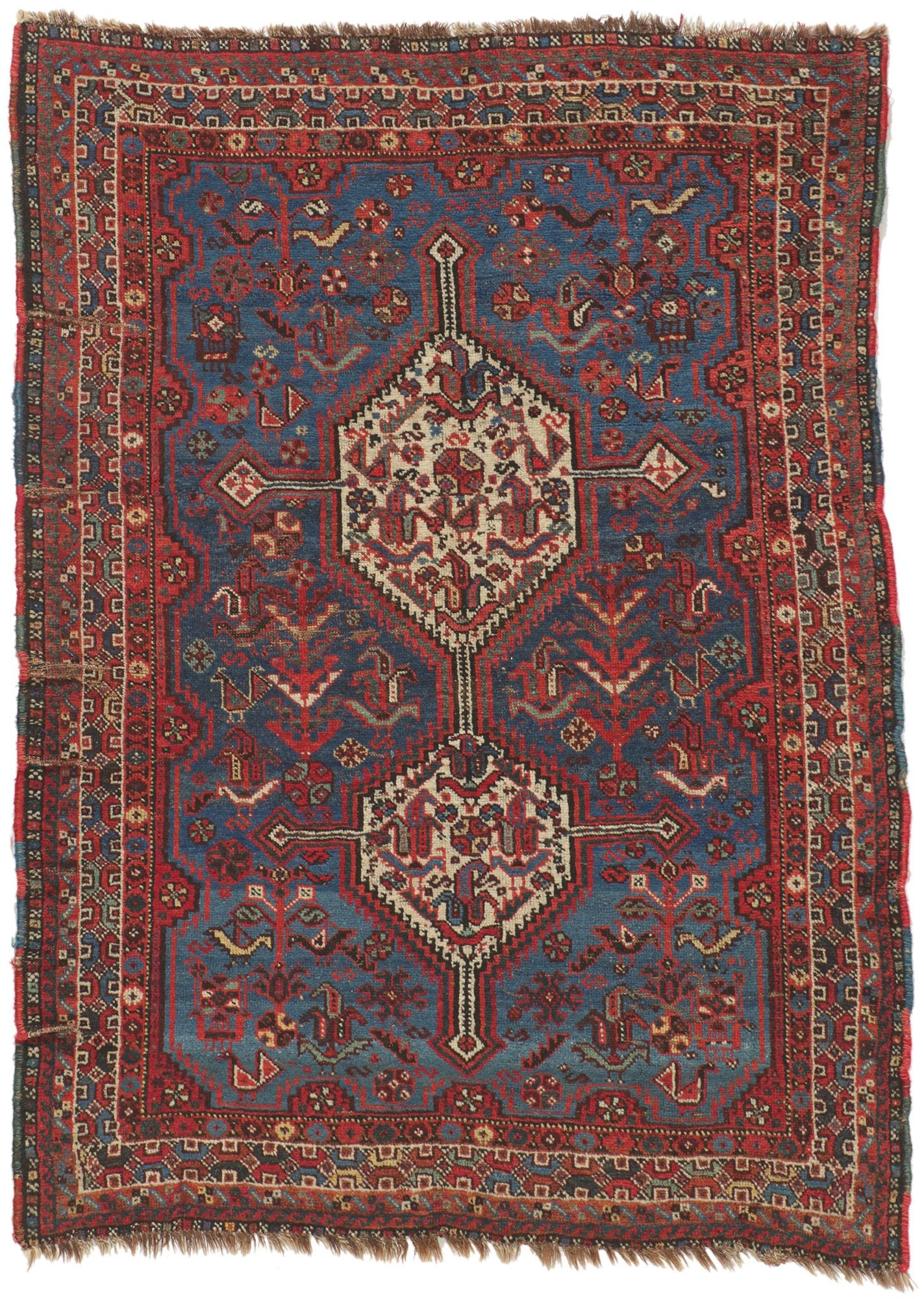 4 x 5 Antique Persian Shiraz Rug 78519