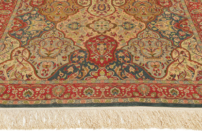 4 x 5 Vintage Turkish Silk Hereke Rug 78514