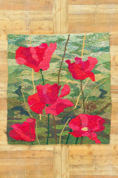 4 x 5 Ingrid Nilsson Olsson Vintage Swedish Tapestry 78501