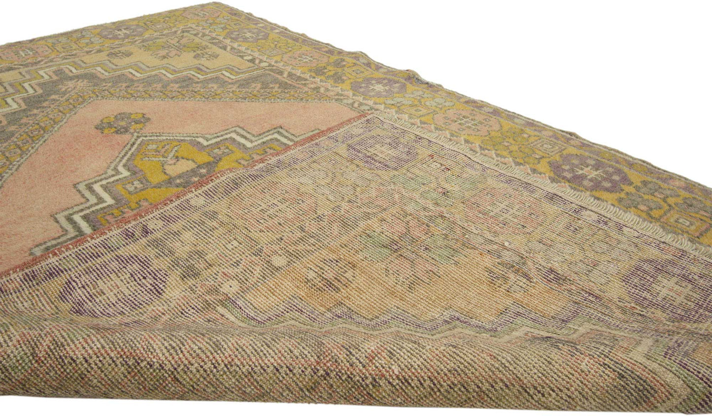 4 x 6 Vintage Turkish Oushak Rug 50071