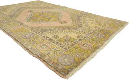 4 x 6 Vintage Turkish Oushak Rug 50071