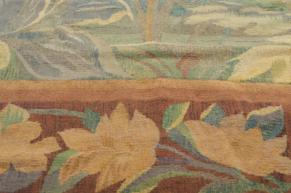 4 x 7 Antique French Scandinavian Verdure Tapestry 78461