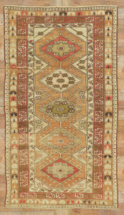 4 x 8 Vintage Turkish Oushak Rug 53093