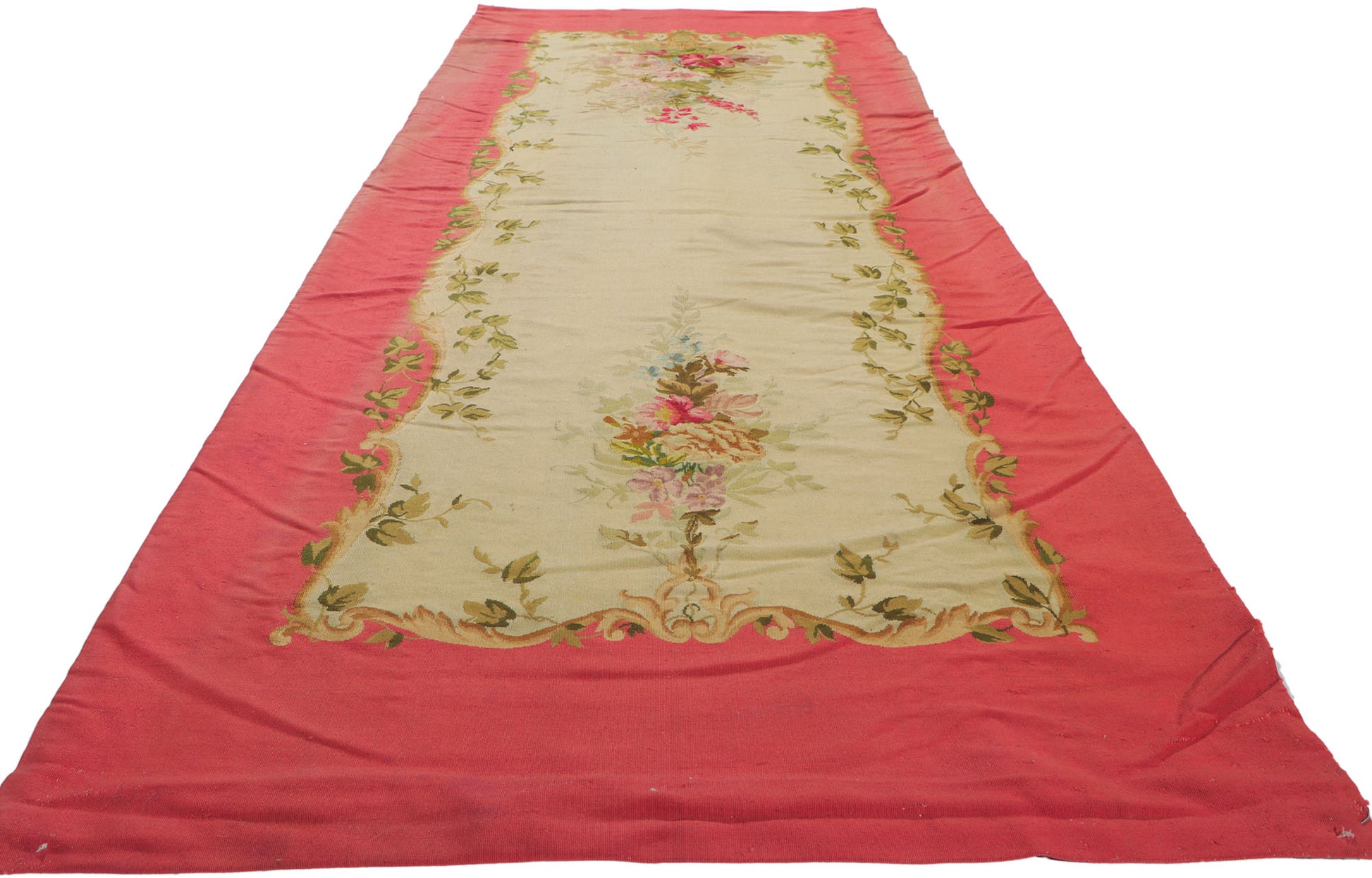 4 x 10 Antique French Aubusson Tapestry 72780
