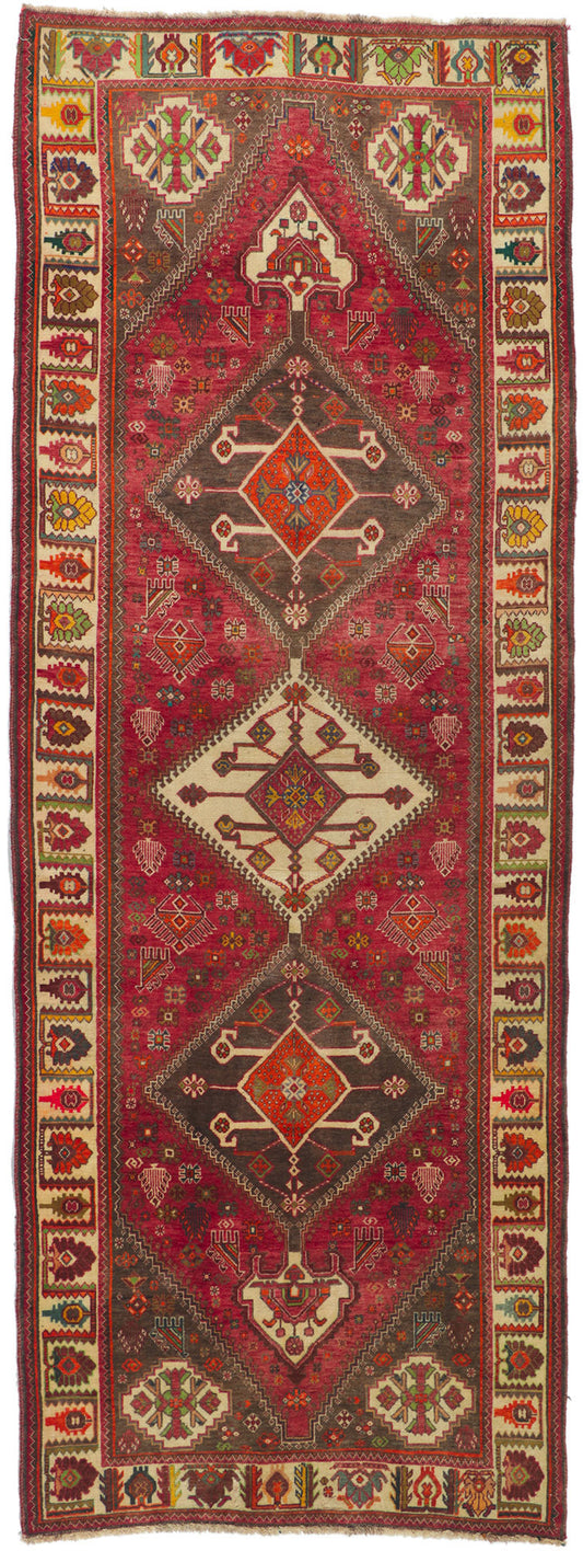 4 x 10 Vintage Persian Qashqai Rug 61052