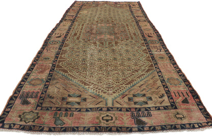 4 x 10 Vintage Persian Hamadan Rug 61079
