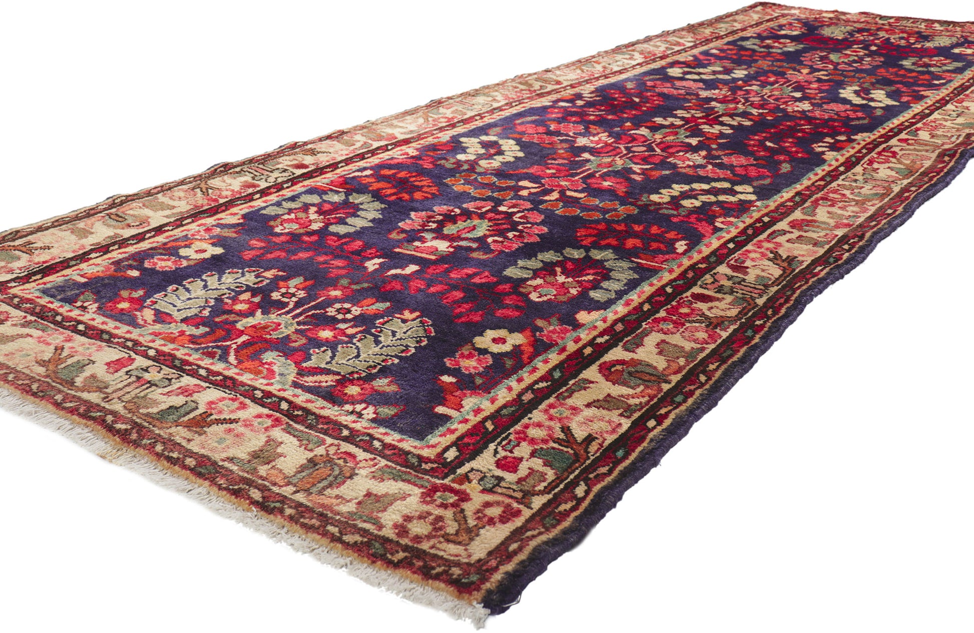 4 x 10 Vintage Persian Hamadan Runner 61225