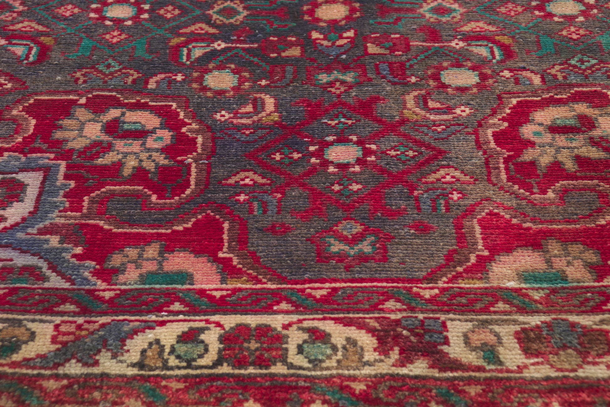 4 x 10 Vintage Persian Hosseinabad Runner 61218