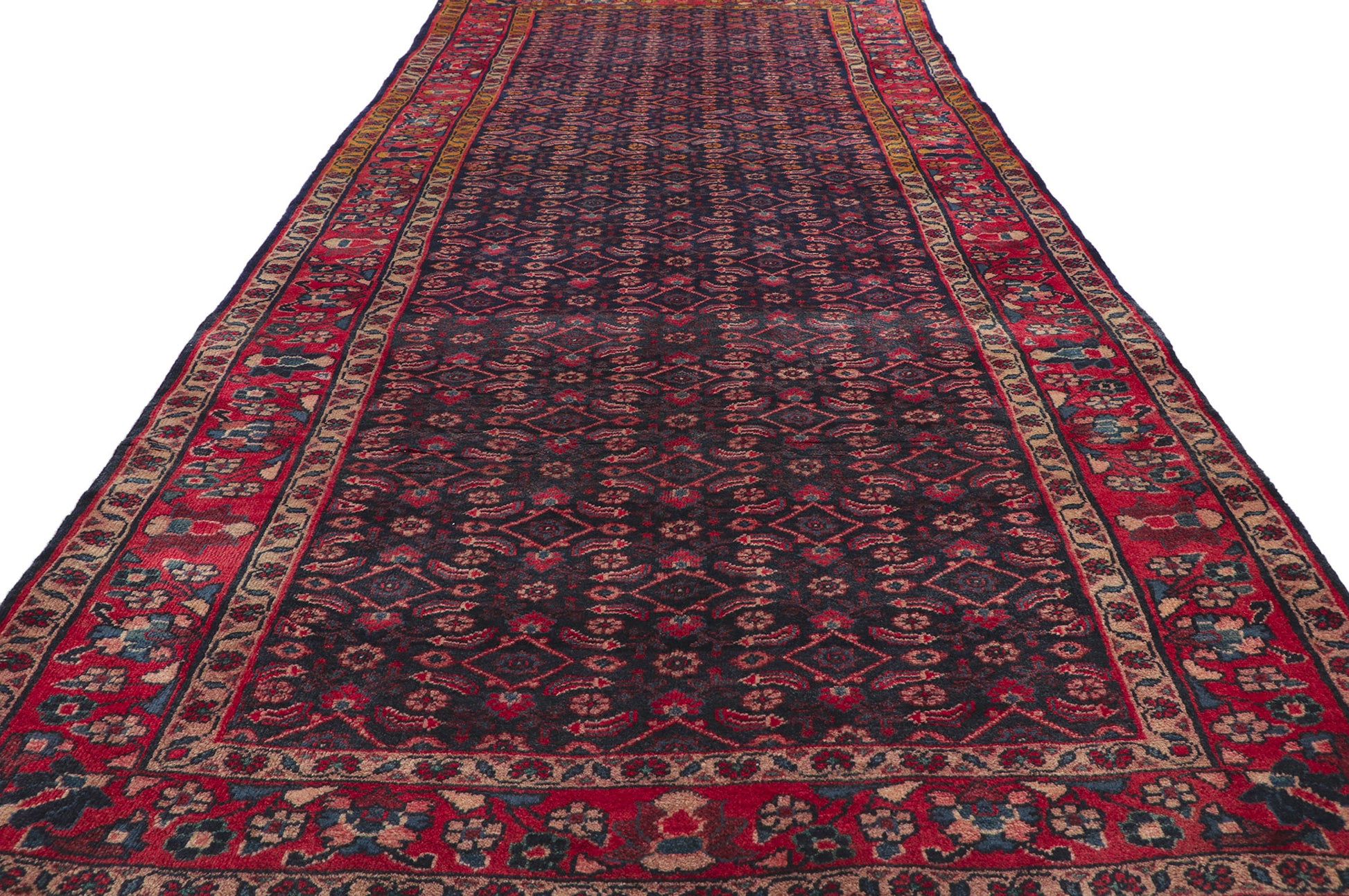 4 x 10 Vintage Persian Malayer Runner 61056