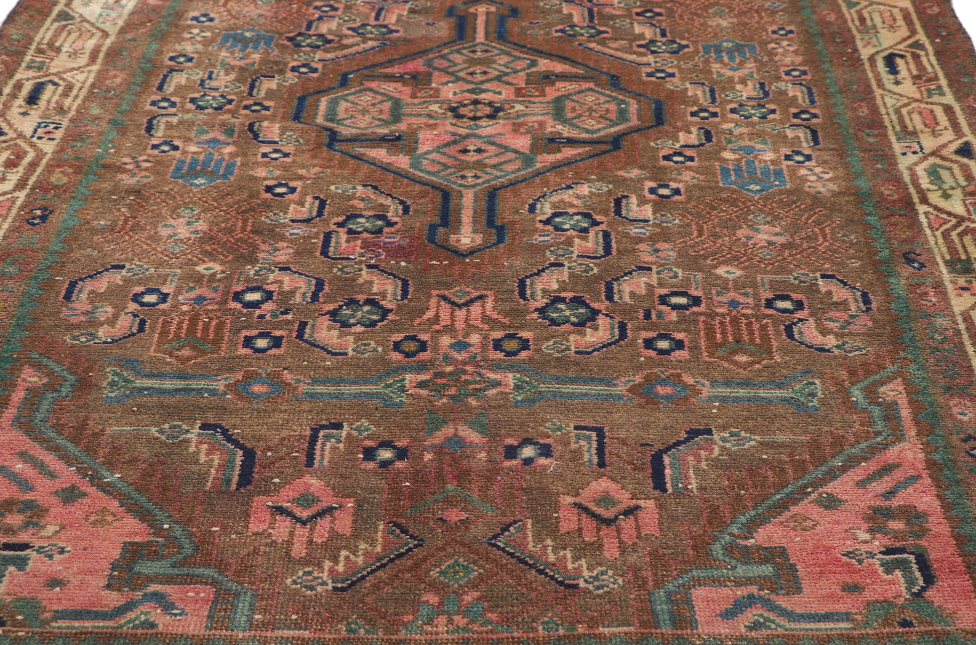 4 x 12 Vintage Persian Hamadan Runner 61173