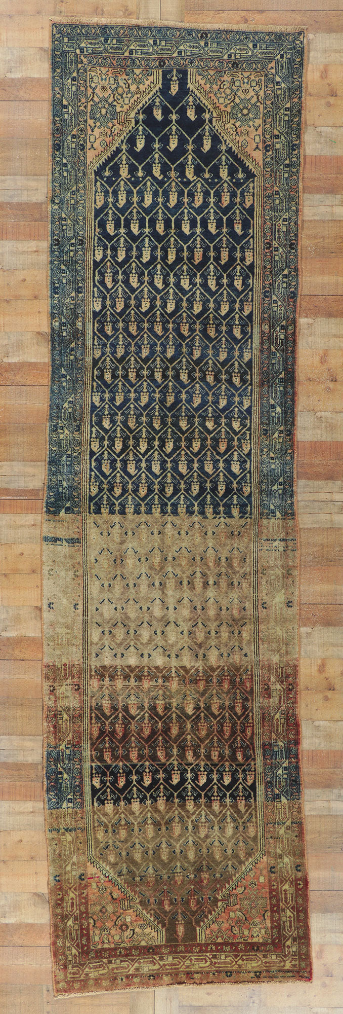 4 x 14 Vintage Persian Malayer Runner 61132