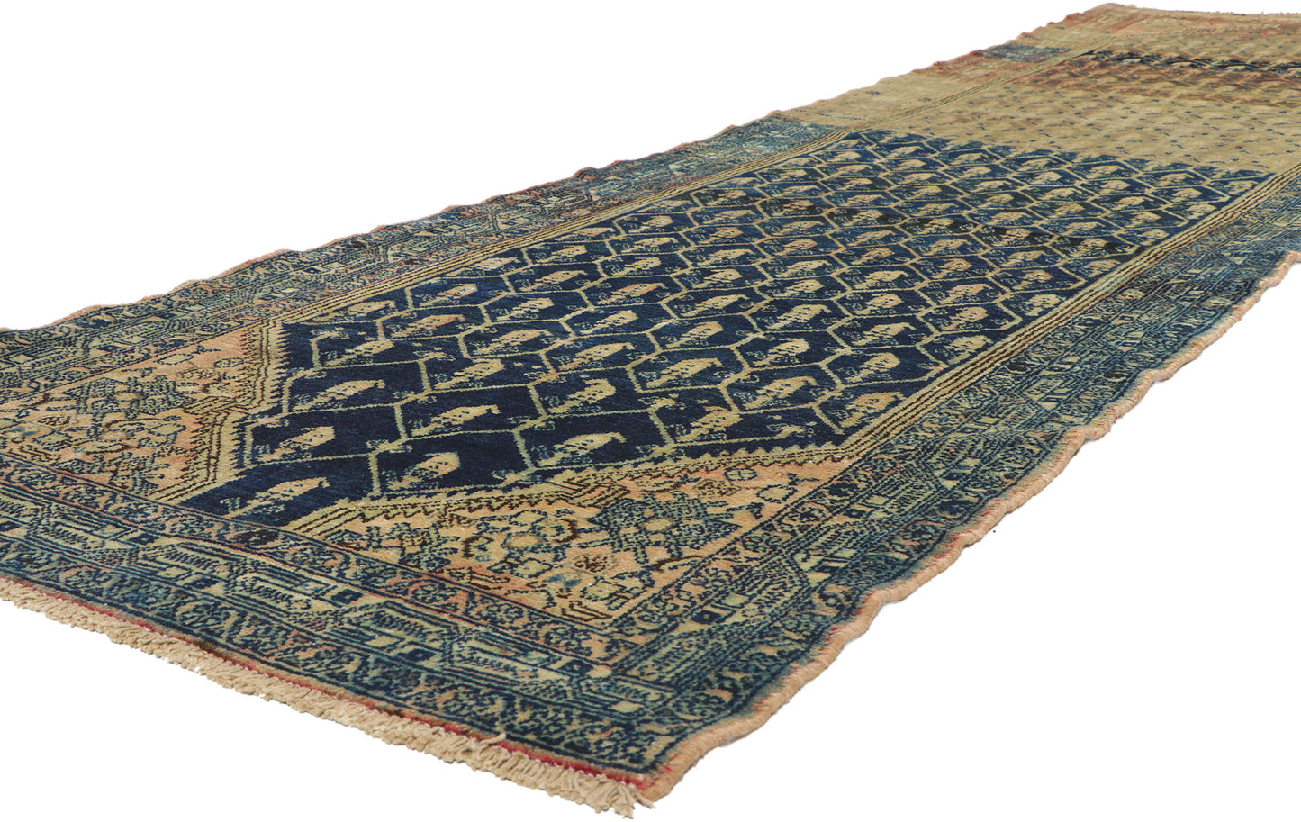 4 x 14 Vintage Persian Malayer Runner 61132