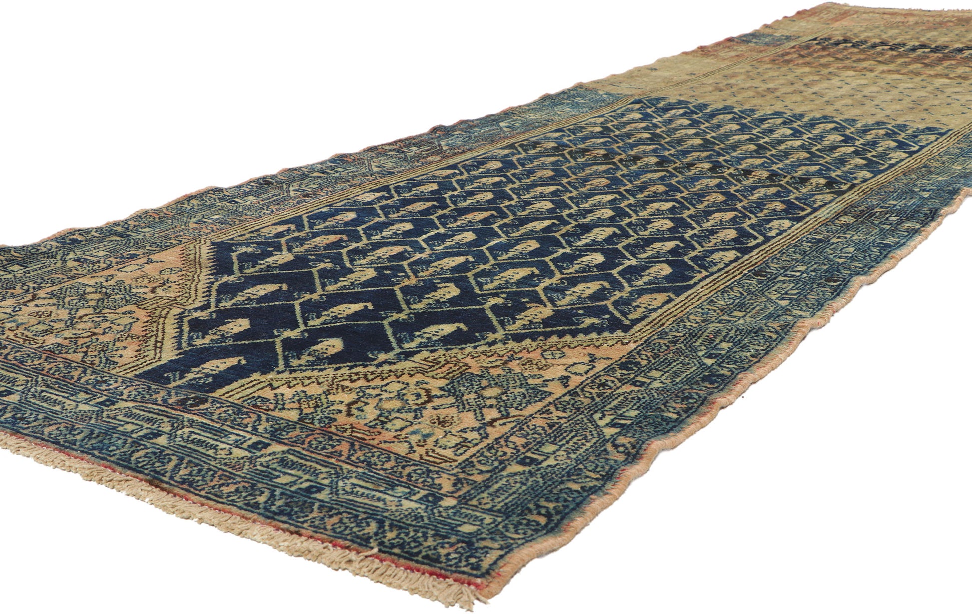 4 x 14 Vintage Persian Malayer Runner 61132