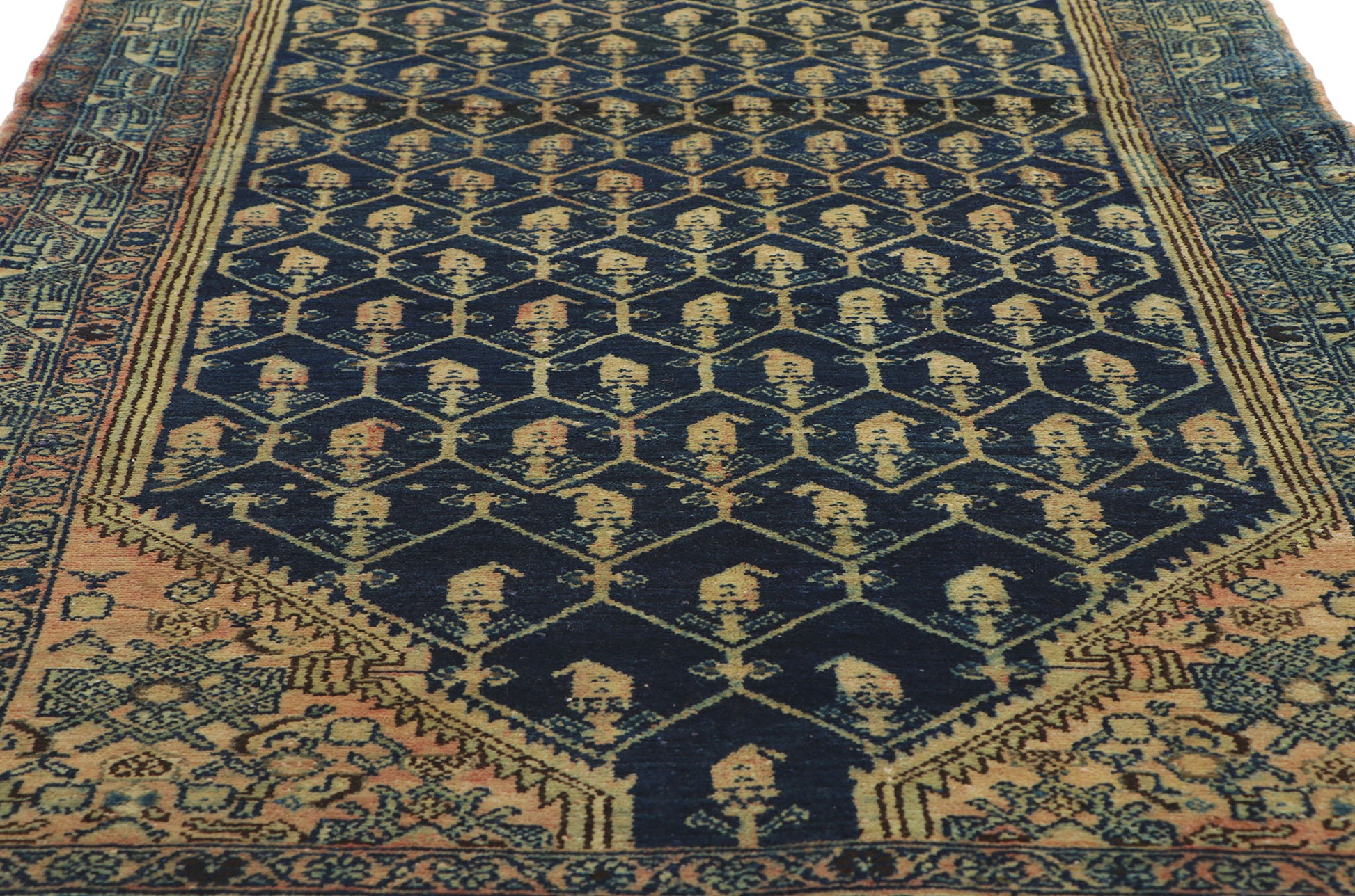 4 x 14 Vintage Persian Malayer Runner 61132
