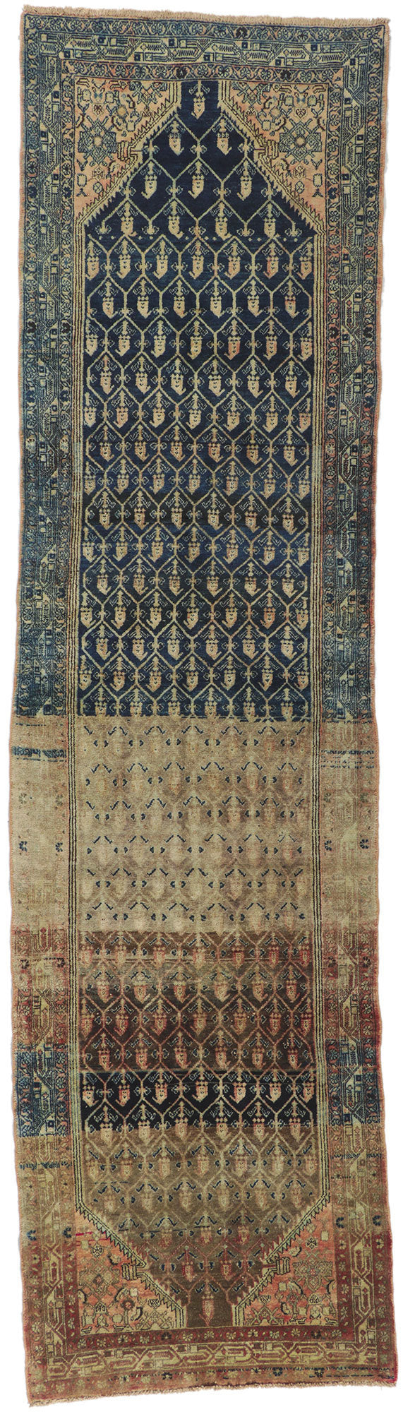 4 x 14 Vintage Persian Malayer Runner 61132
