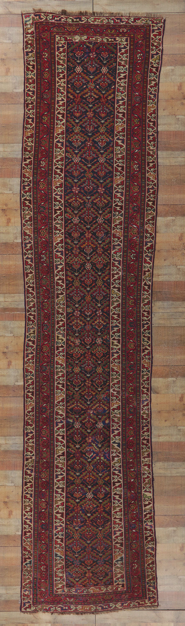 4 x 16 Antique Persian Kurdish Rug 78320