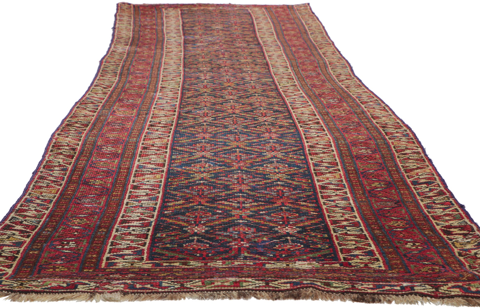 4 x 16 Antique Persian Kurdish Rug 78320