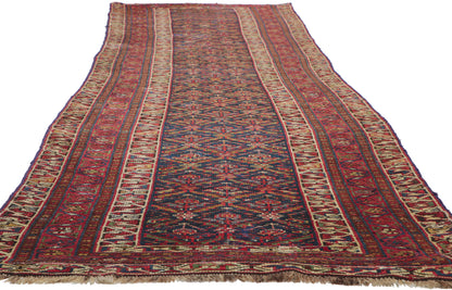 4 x 16 Antique Persian Kurdish Rug 78320