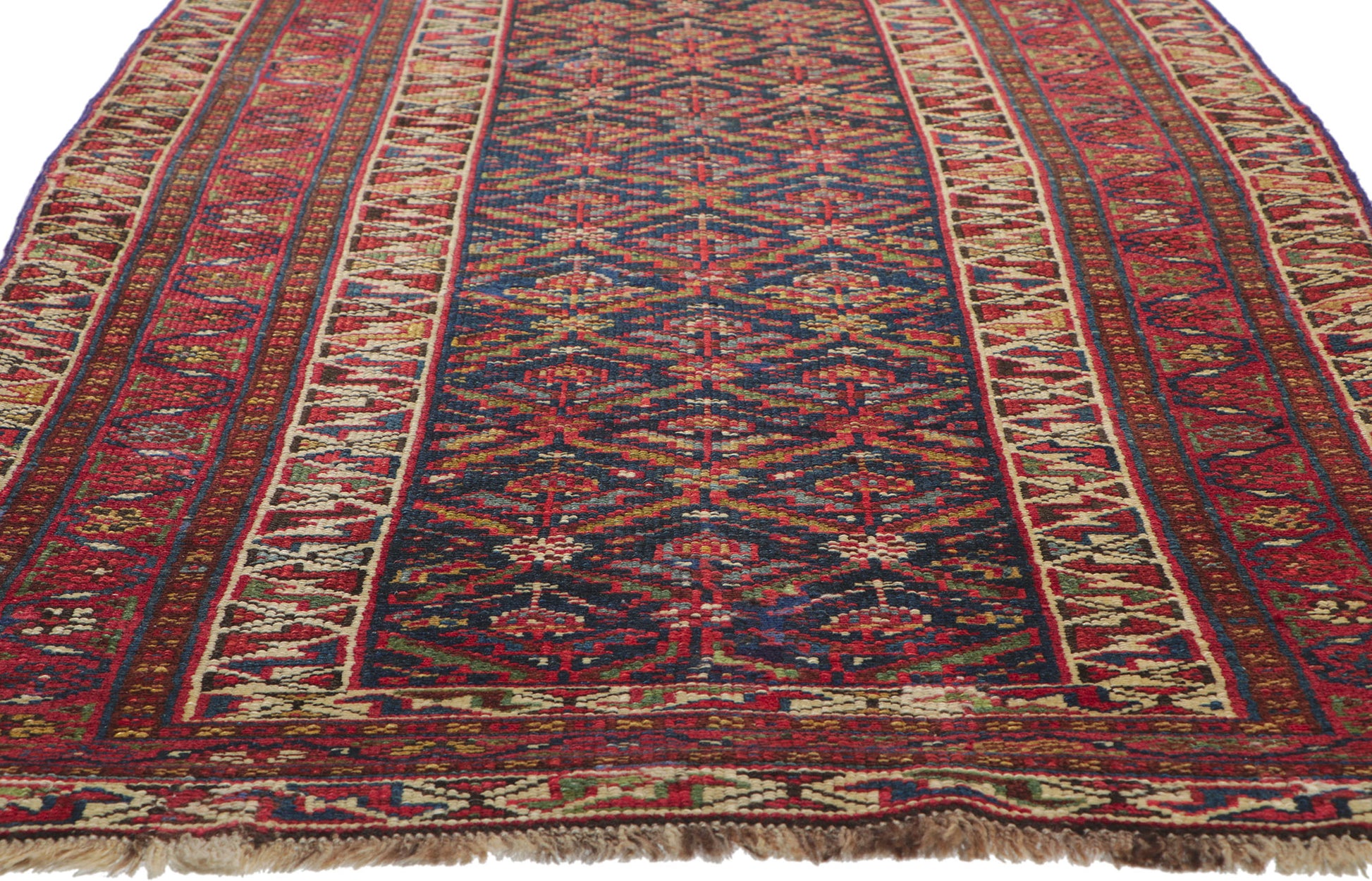 4 x 16 Antique Persian Kurdish Rug 78320