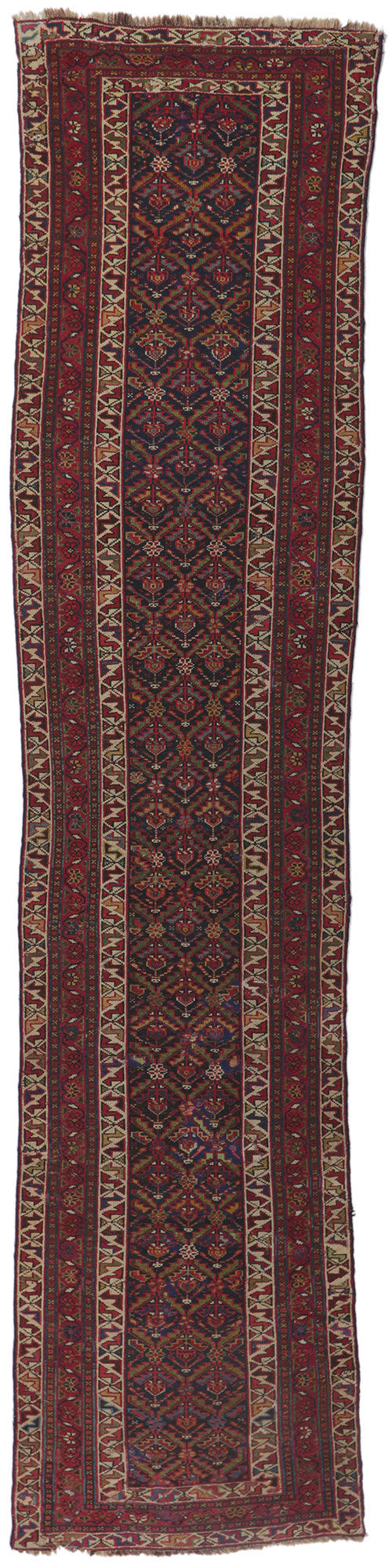 4 x 16 Antique Persian Kurdish Rug 78320