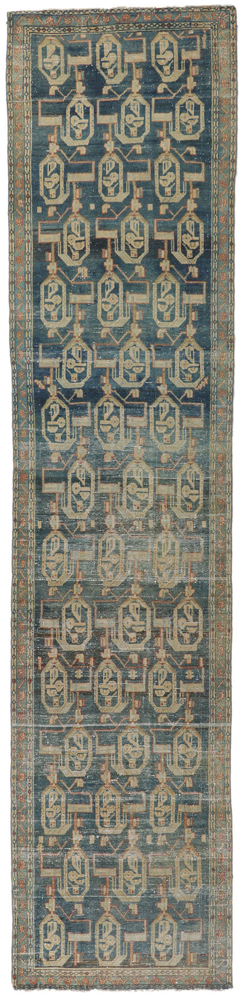 4 x 16 Antique Persian Malayer Runner 60953