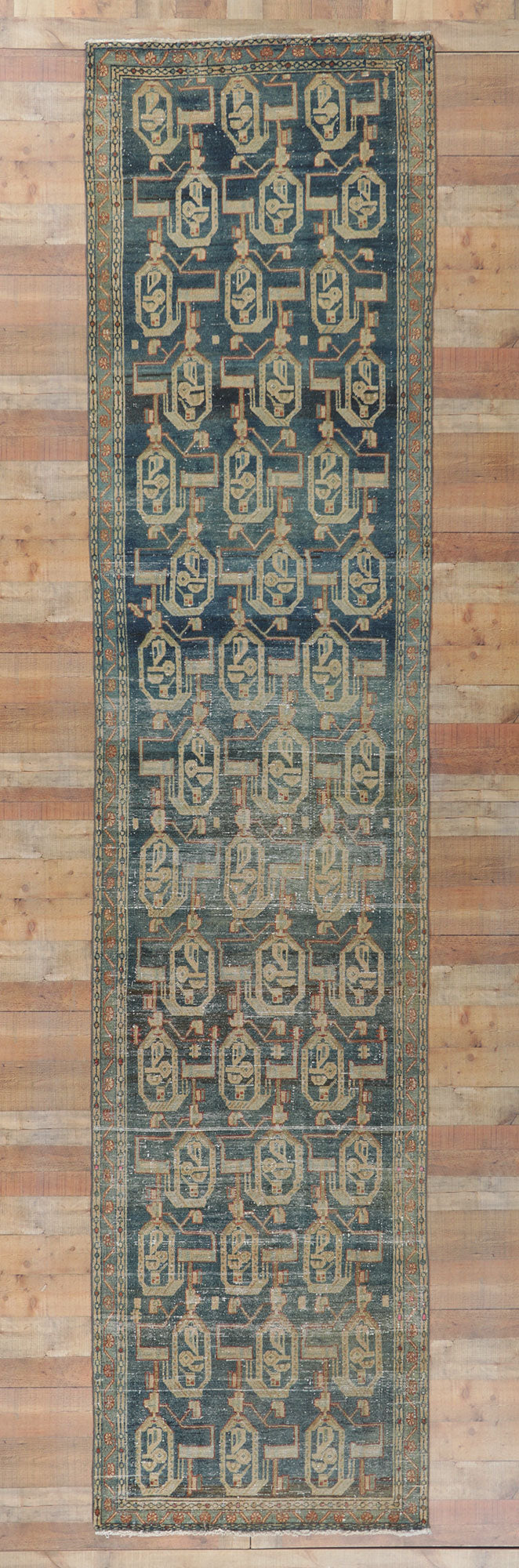 4 x 16 Antique Persian Malayer Runner 60953