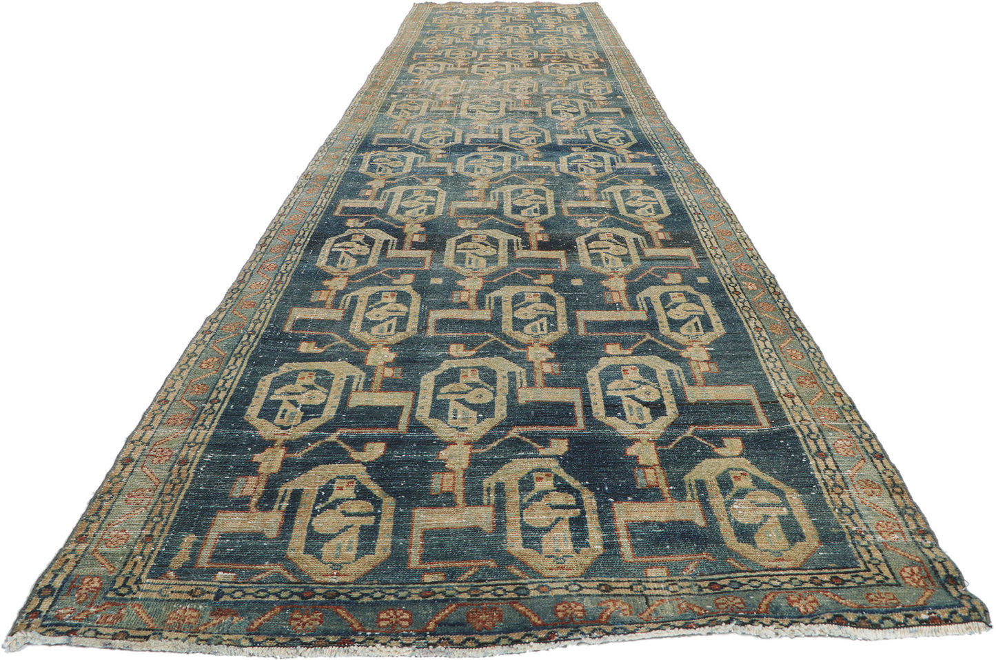 4 x 16 Antique Persian Malayer Runner 60953