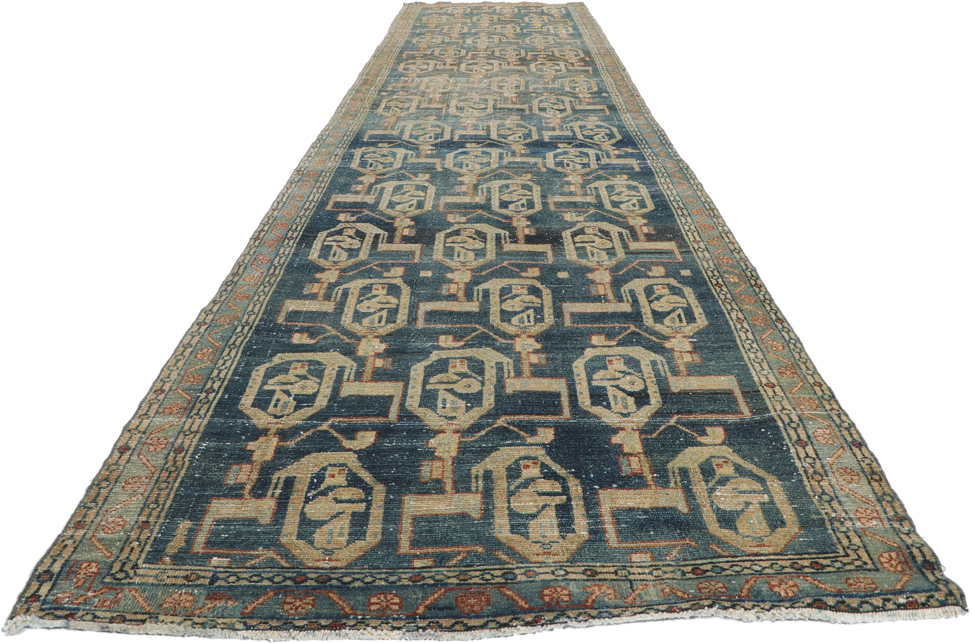 4 x 16 Antique Persian Malayer Runner 60953
