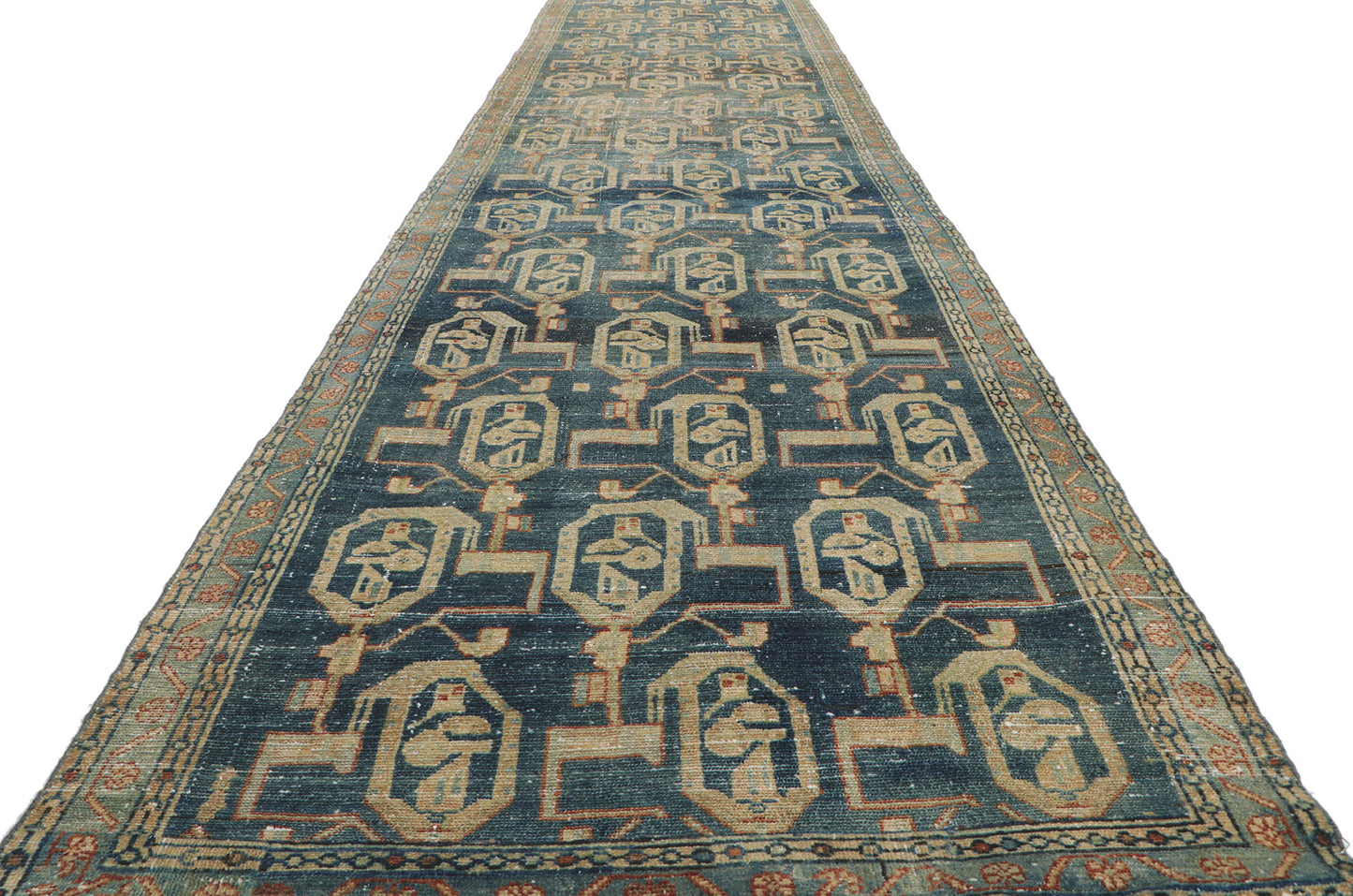 4 x 16 Antique Persian Malayer Runner 60953