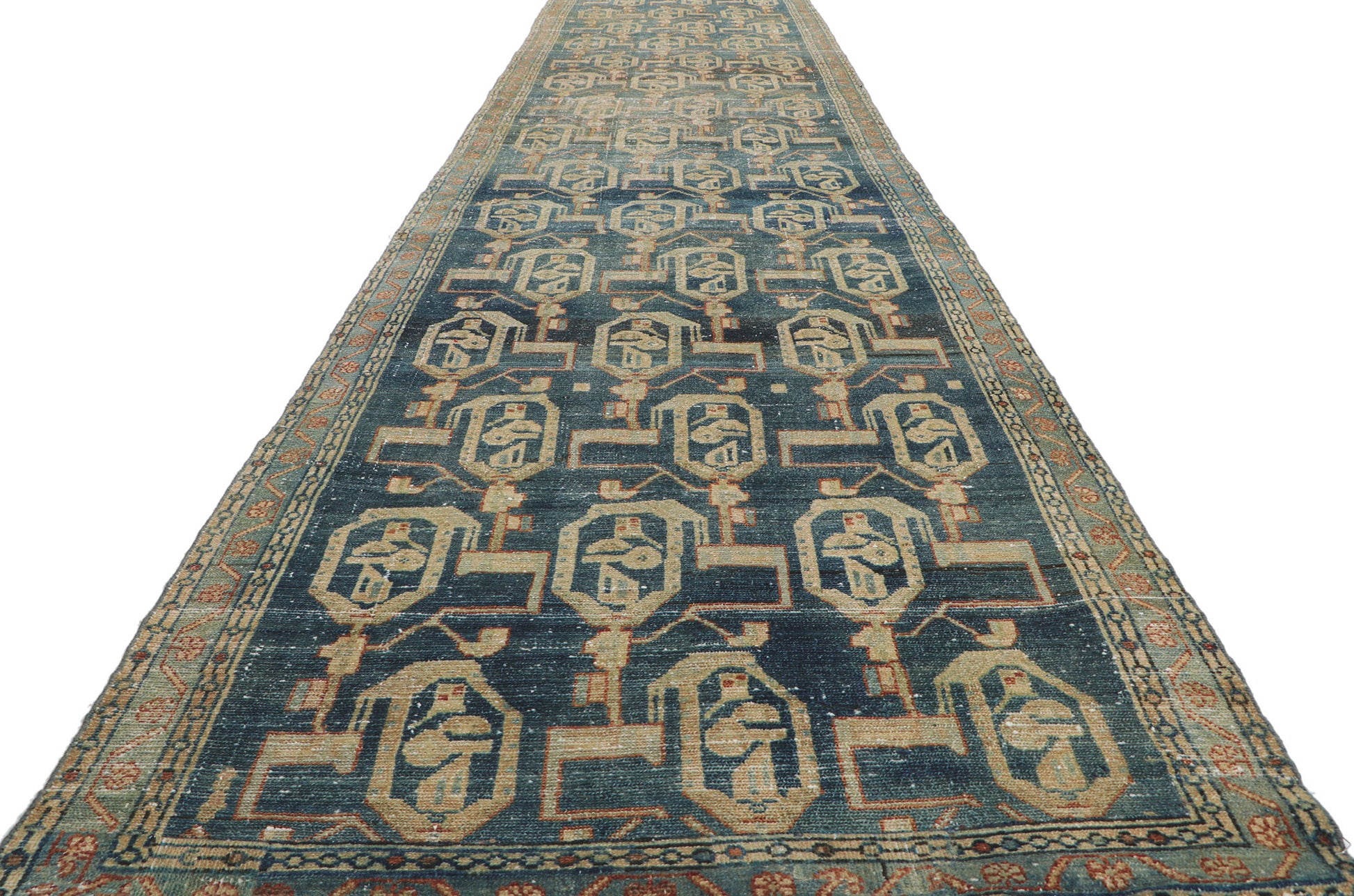 4 x 16 Antique Persian Malayer Runner 60953