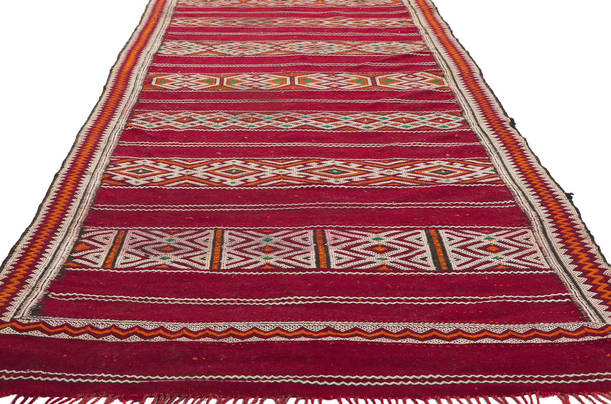 4 x 16 Vintage Zemmour Moroccan Kilim Runner 21707