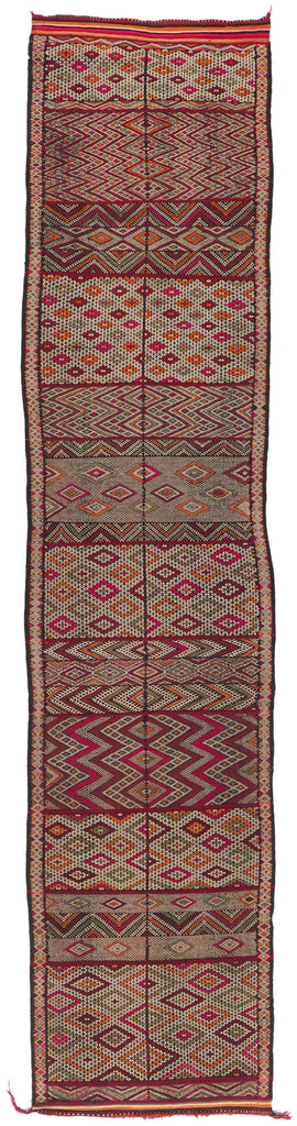 4 x 16 Vintage Zemmour Moroccan Kilim Runner 21710