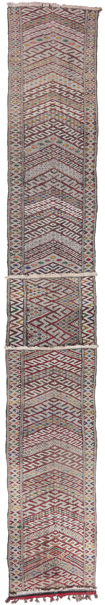 4 x 24 Vintage Zemmour Moroccan Kilim Runner 21705