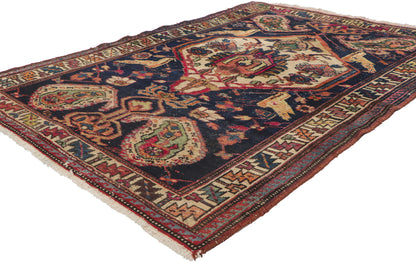 4 x 5 Antique Persian Bakhtiari Rug 61120