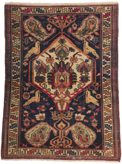 4 x 5 Antique Persian Bakhtiari Rug 61120