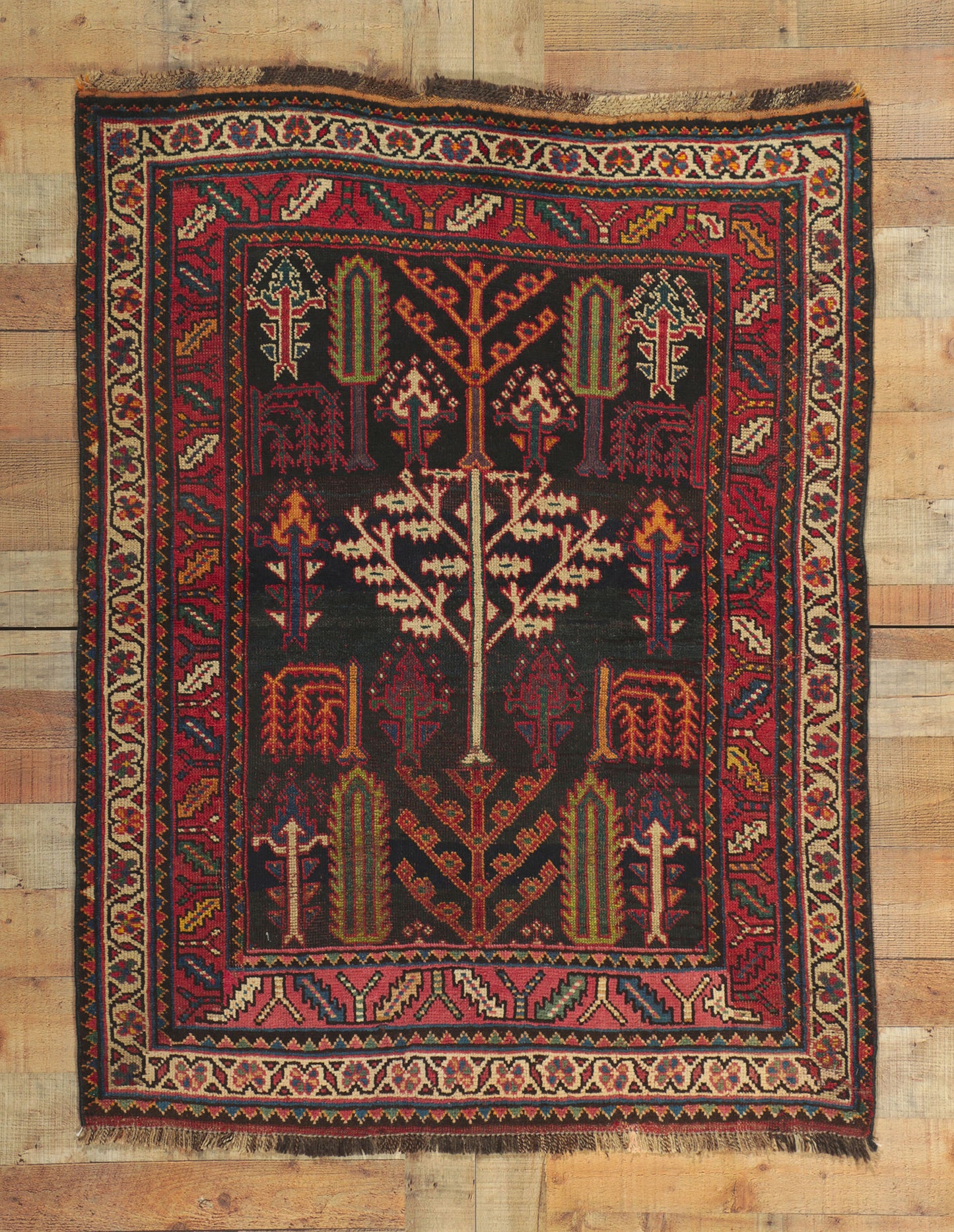 4 x 5 Antique Persian Shiraz Rug 61083