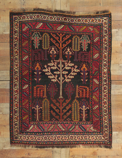 4 x 5 Antique Persian Shiraz Rug 61083