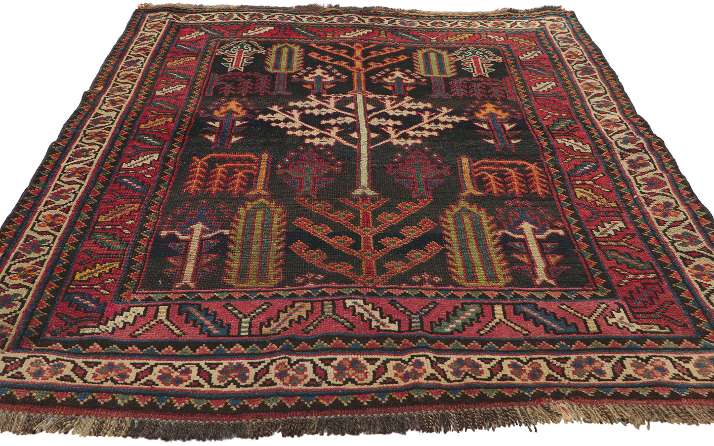 4 x 5 Antique Persian Shiraz Rug 61083