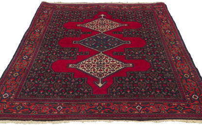 4 x 5 Vintage Persian Senneh Rug 78307