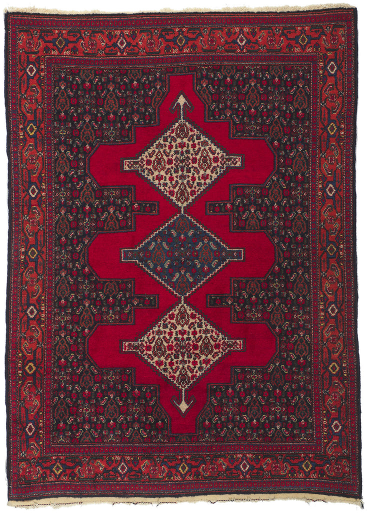 4 x 5 Vintage Persian Senneh Rug 78307