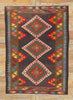 4 x 5 Vintage Persian Shiraz Kilim Rug 61177