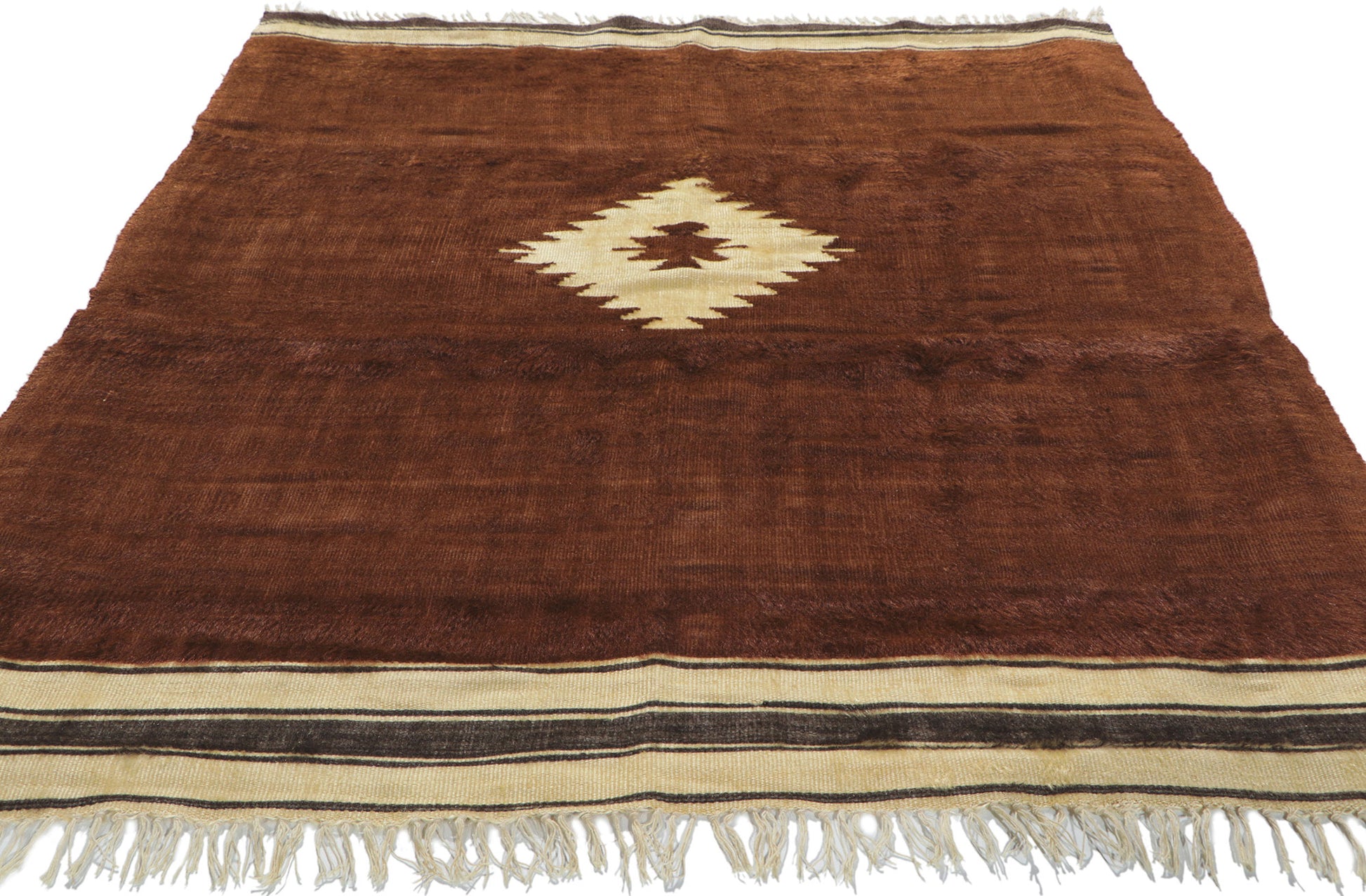 4 x 5 Turkish Angora Wool Kilim Rug 53853