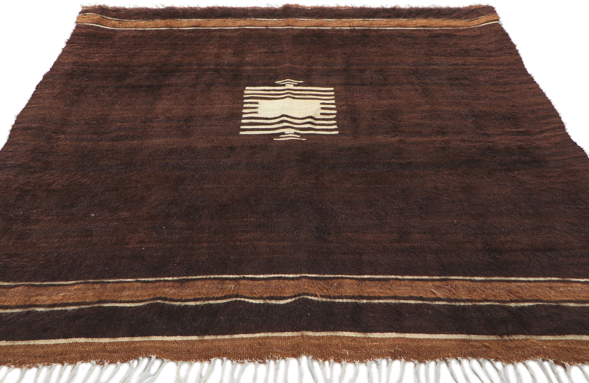 4 x 5 Turkish Angora Wool Kilim Rug 53854