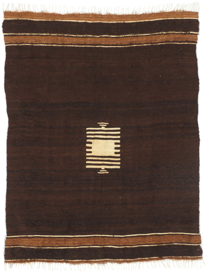 4 x 5 Turkish Angora Wool Kilim Rug 53854