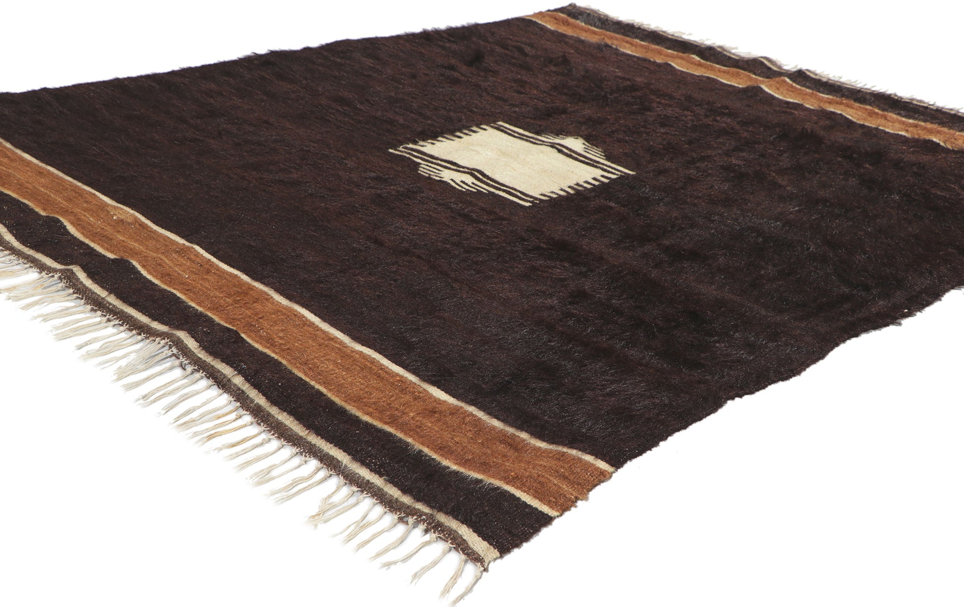 4 x 5 Turkish Angora Wool Kilim Rug 53855