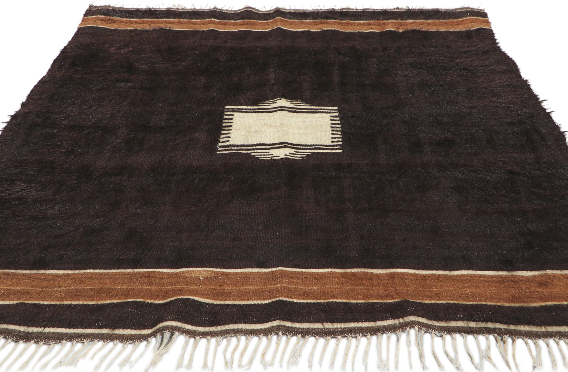 4 x 5 Turkish Angora Wool Kilim Rug 53855